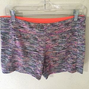 Take A Walk Multicolored Athletic Yoga Shorts | L